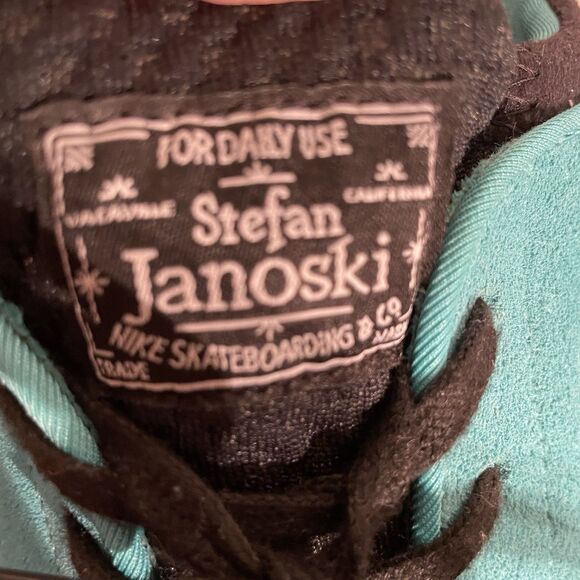 Men’s Nike SB Stefan Janoski Max sneaker black and mint colorway. Size 13 - Picture 10 of 12
